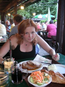Eating at a small winery outside Vienna