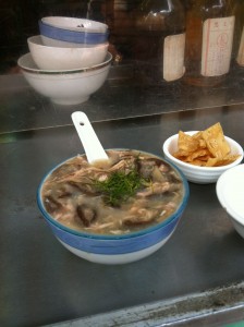 snake soup.  tastes like chicken (pretty similar, actually)