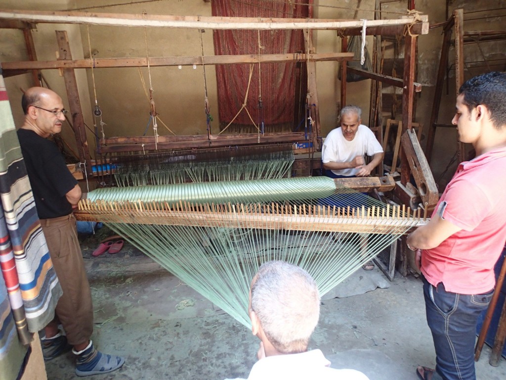 Setting up the loom takes 12 days