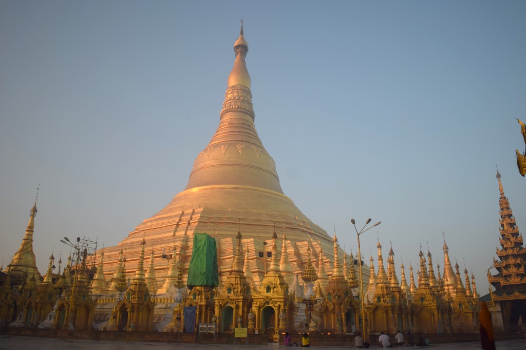 The stupa in the morning haze