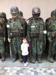 Tali having fun with soldiers