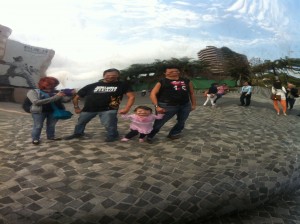 Me, Andrew, Tali and Aunt Li outside the museum