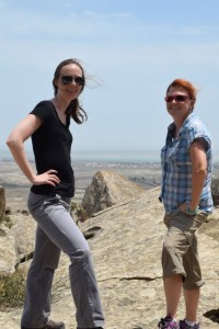 Alanna & Me. The Caspian sea is somewhere in the distance.