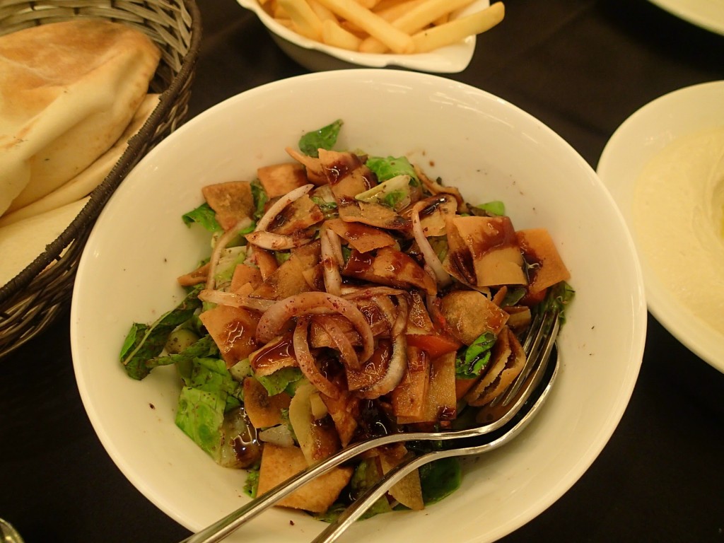 Fatoush salad (greens and crisp bread)