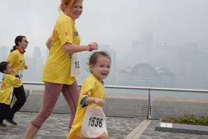 Running along the Hong Kong Harbour